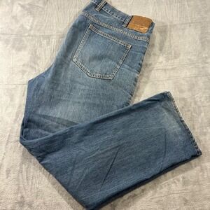 Oak Hill Heritage Collection Mens‎ 44x32 Blue Straight Leg Cotton Denim Jeans